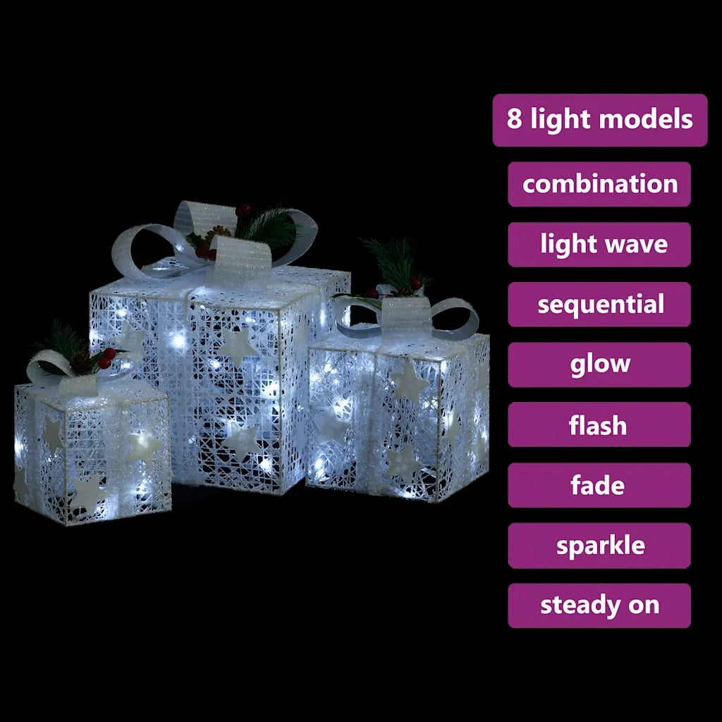Christmas decoration: 3 white gifts, indoor/outdoor Manufacturer code 8720286414576