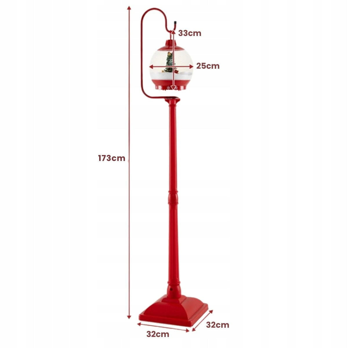 Christmas decorations Lantern 32 x 32 x 173 cm Brand Costway