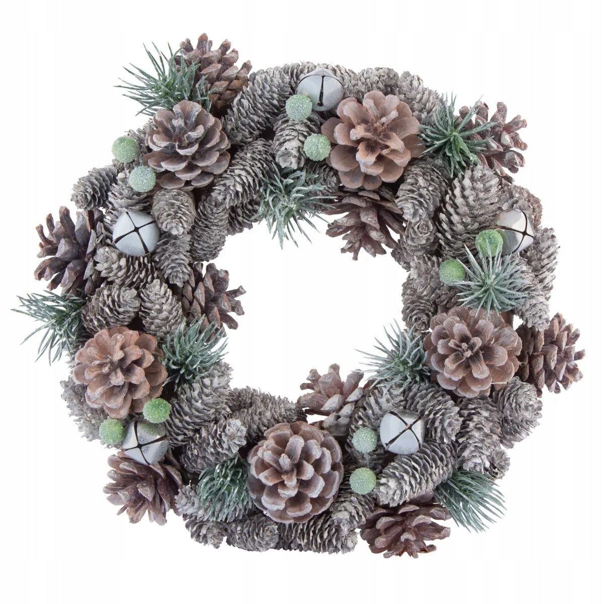 Christmas door wreath reed for table Altom Design white cones 30 cm Manufacturer code 17080011419