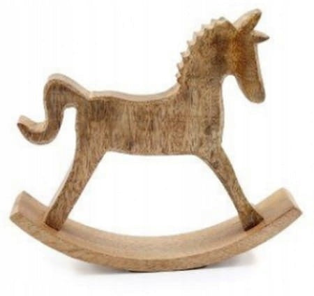 Christmas figurine – wooden rocking horse 21 cm