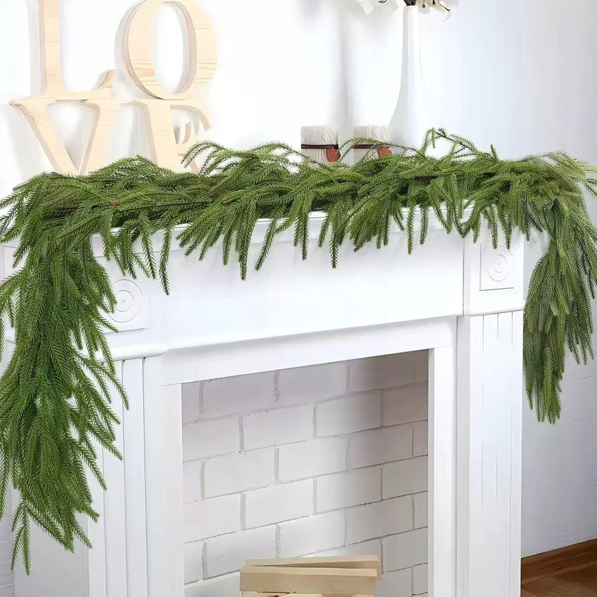 Christmas garland, 180 cm artificial fir Christmas decoration