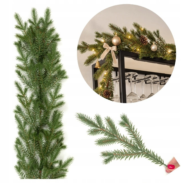 Christmas garland 200cm SPRUCE LINE for stairs balcony table like a living LONG