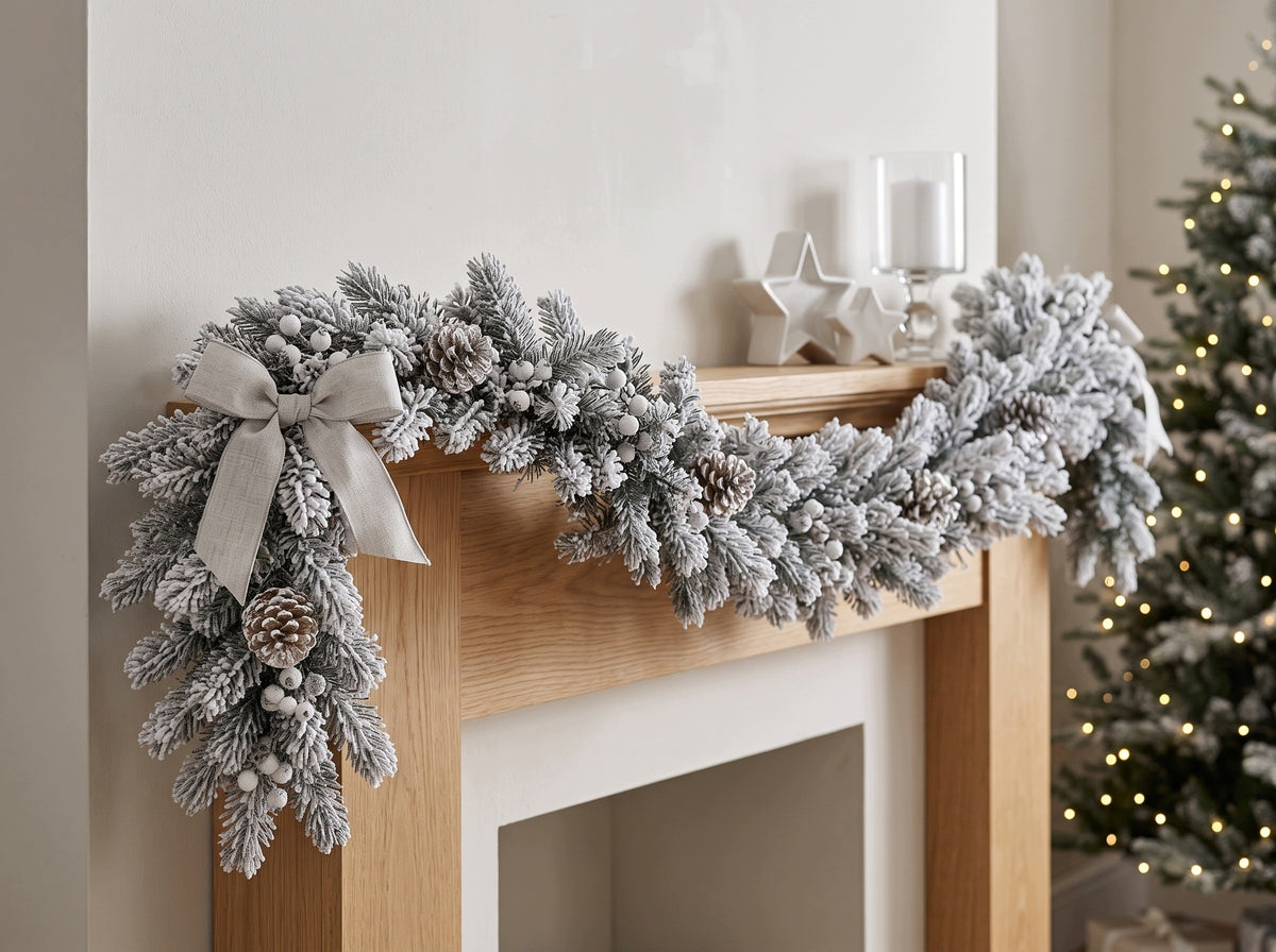 Christmas garland covered with snow green snow-covered 100 cm 100 % PE+PCV Brand RGL