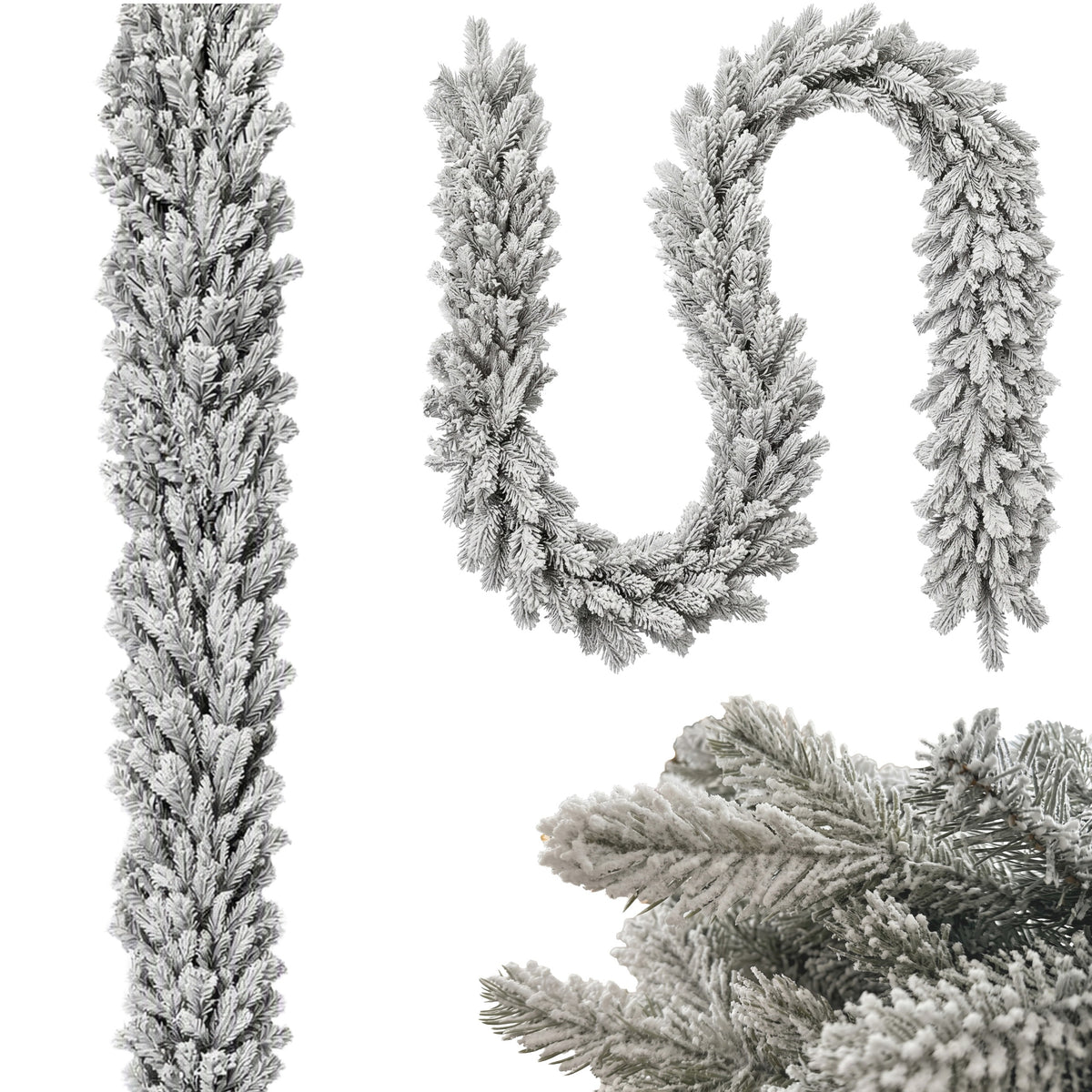 Christmas garland snow-covered 200 cm Christmas decoration 100% PE+PCV