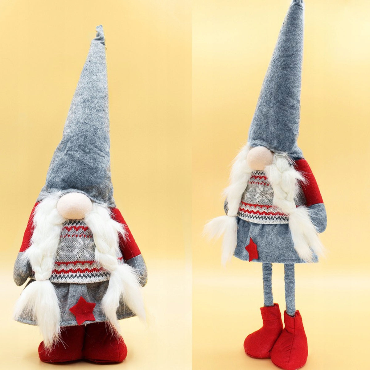Christmas gnome LARGE leprechaun ornaments TELESCOPIC legs 70 cm Manufacturer code 26241_CZE