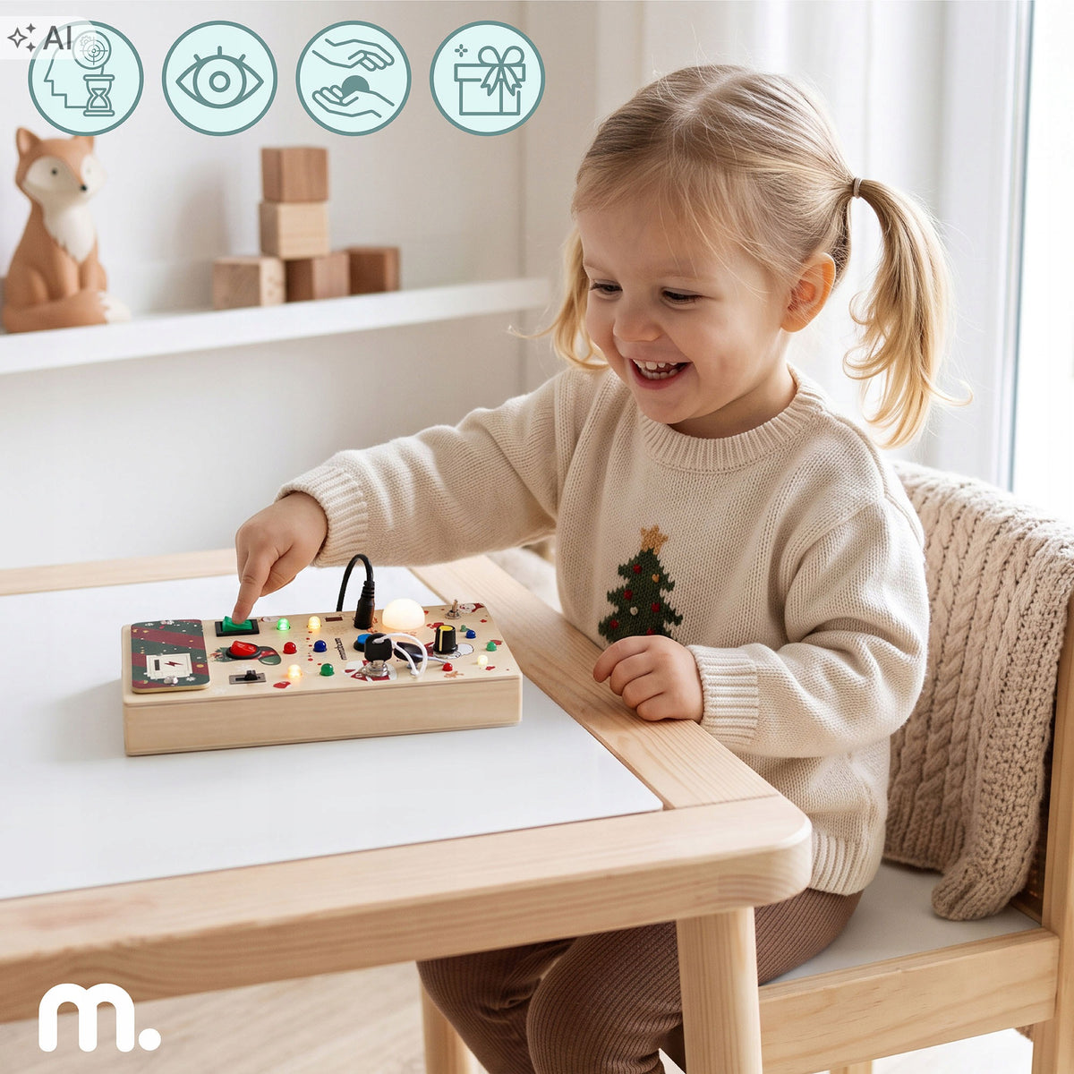 Christmas manipulation board Mamabrum Manufacturer code MAM308 BUSY BOARD
