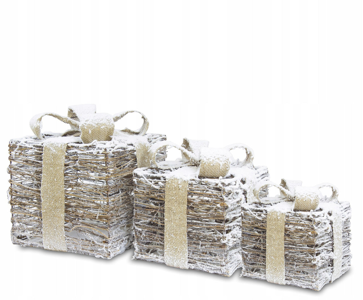 Christmas ornament LED Gift 30x26x26 cm, 24x21x21 cm, 18x16x16 cm