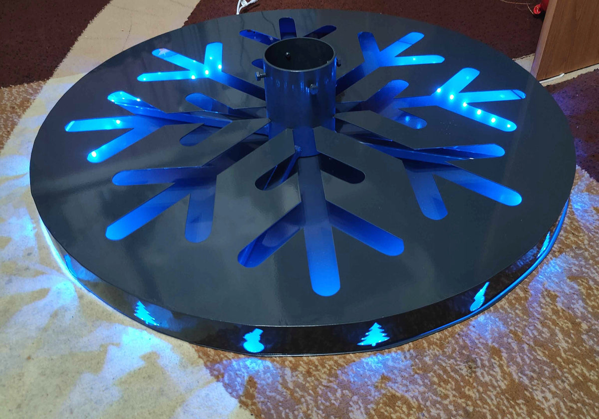 Christmas tree stand METAL LOFT "SNOWFLAKE LUX PREMIUM" XXL 80cm LED-RGB