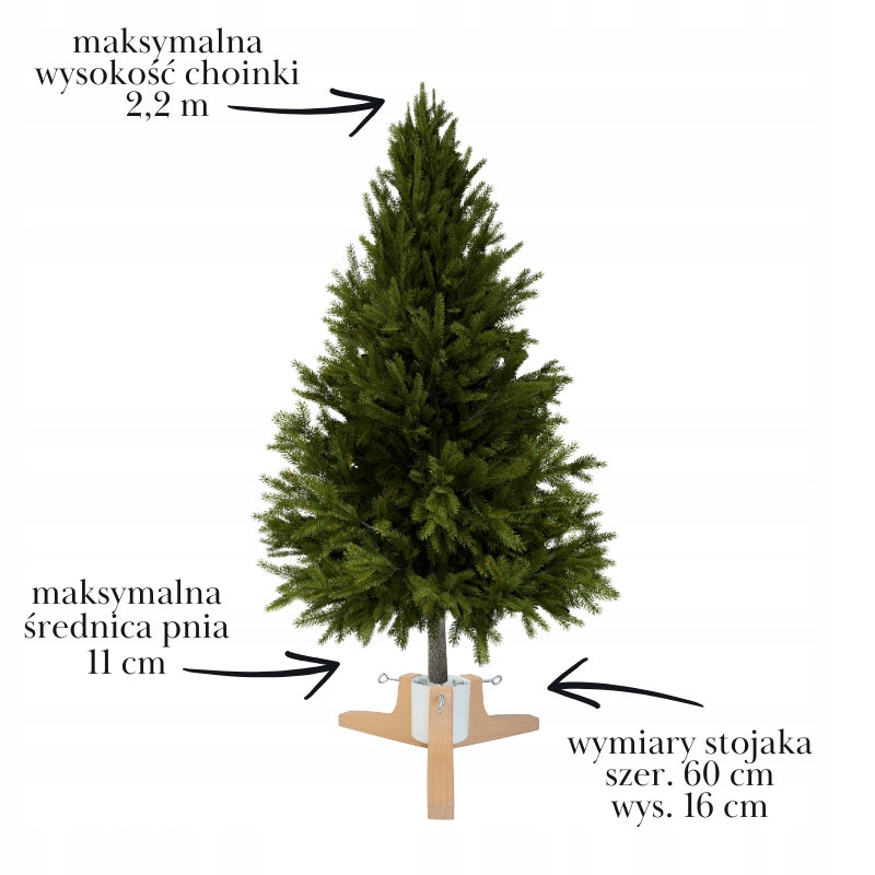 Christmas tree stand METAL WHITE modern with container 2,2m STABLE Manufacturer code H5108W