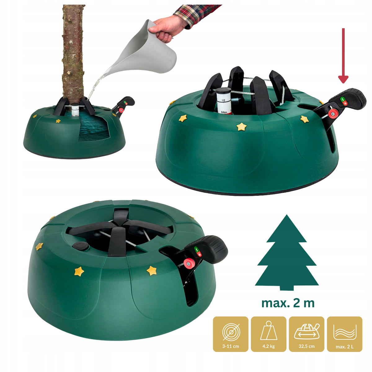 Christmas tree stand for Christmas tree 2m