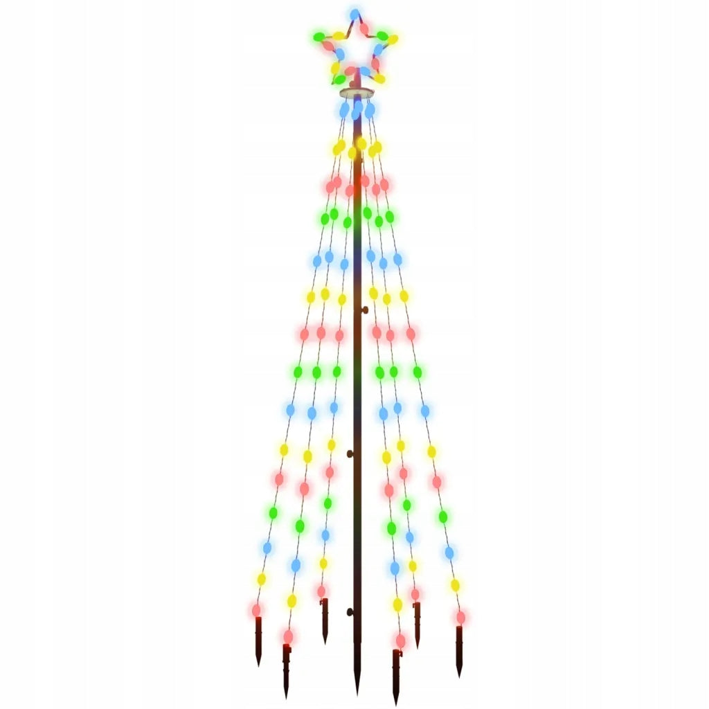 Christmas tree with ground stake, 108 coloured LED, 180 cm
