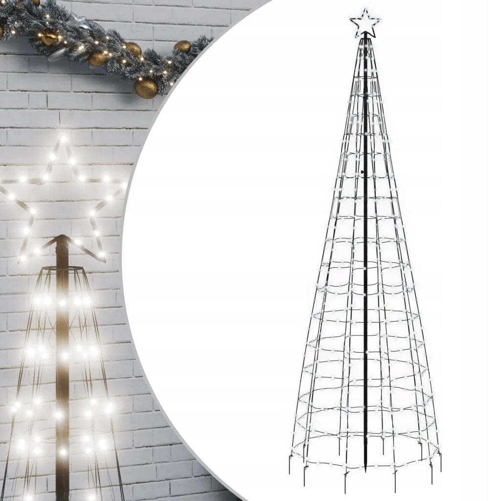 Christmas tree with lights, with pegs, 570 cold white LED, 300 cm