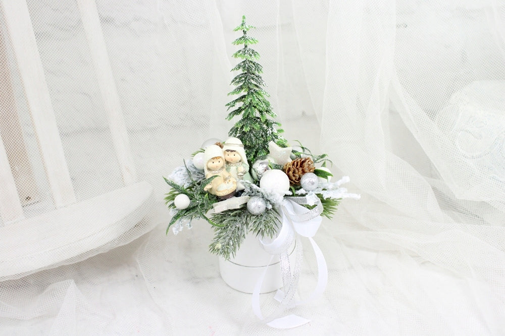 Christmas wreath for table box home decoration nativity scene EAN (GTIN) 5907333350039