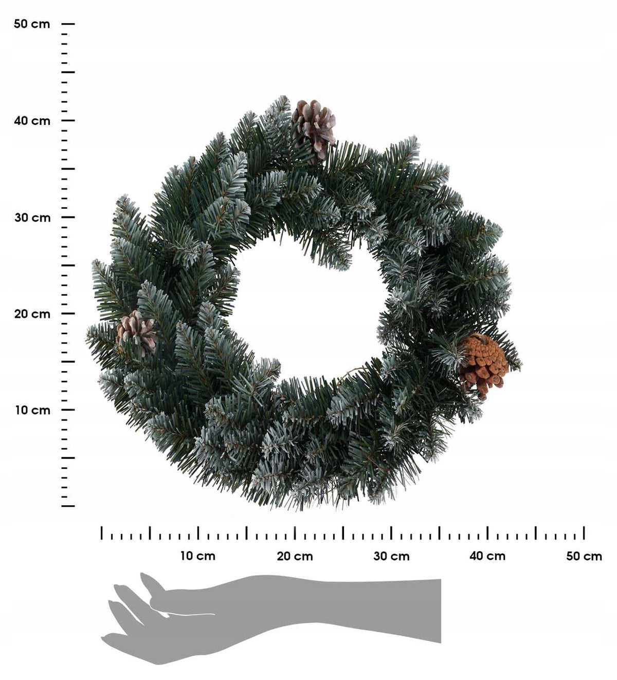 Christmas wreath green with white tips 40cm ARTIFICIAL WREATH Ornament EAN (GTIN) 8721037204187