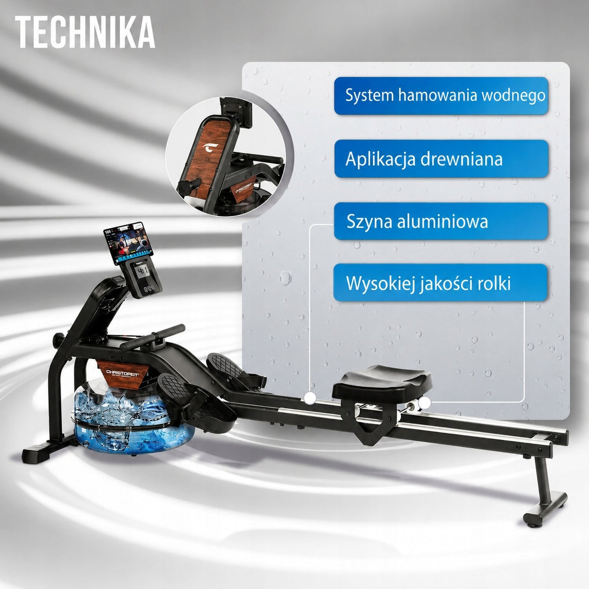 Christopeit Garda Water Rowing Machine Manufacturer code 4044163050768