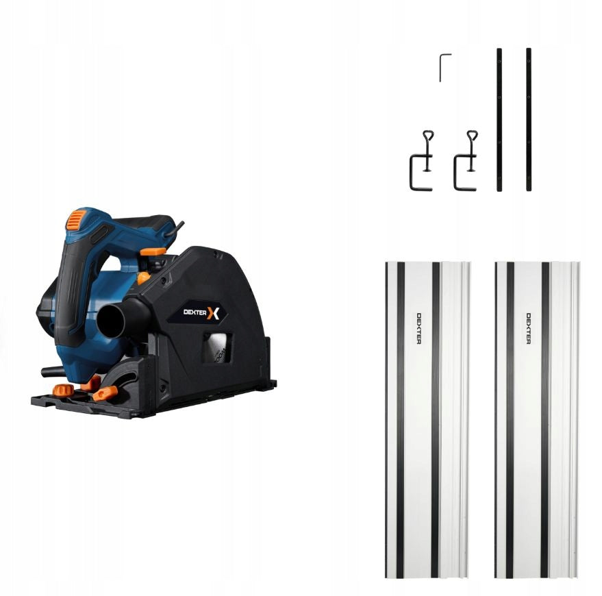 Circular saw wired plunger 1200 W 165 mm + guide DEXTER Brand Dexter