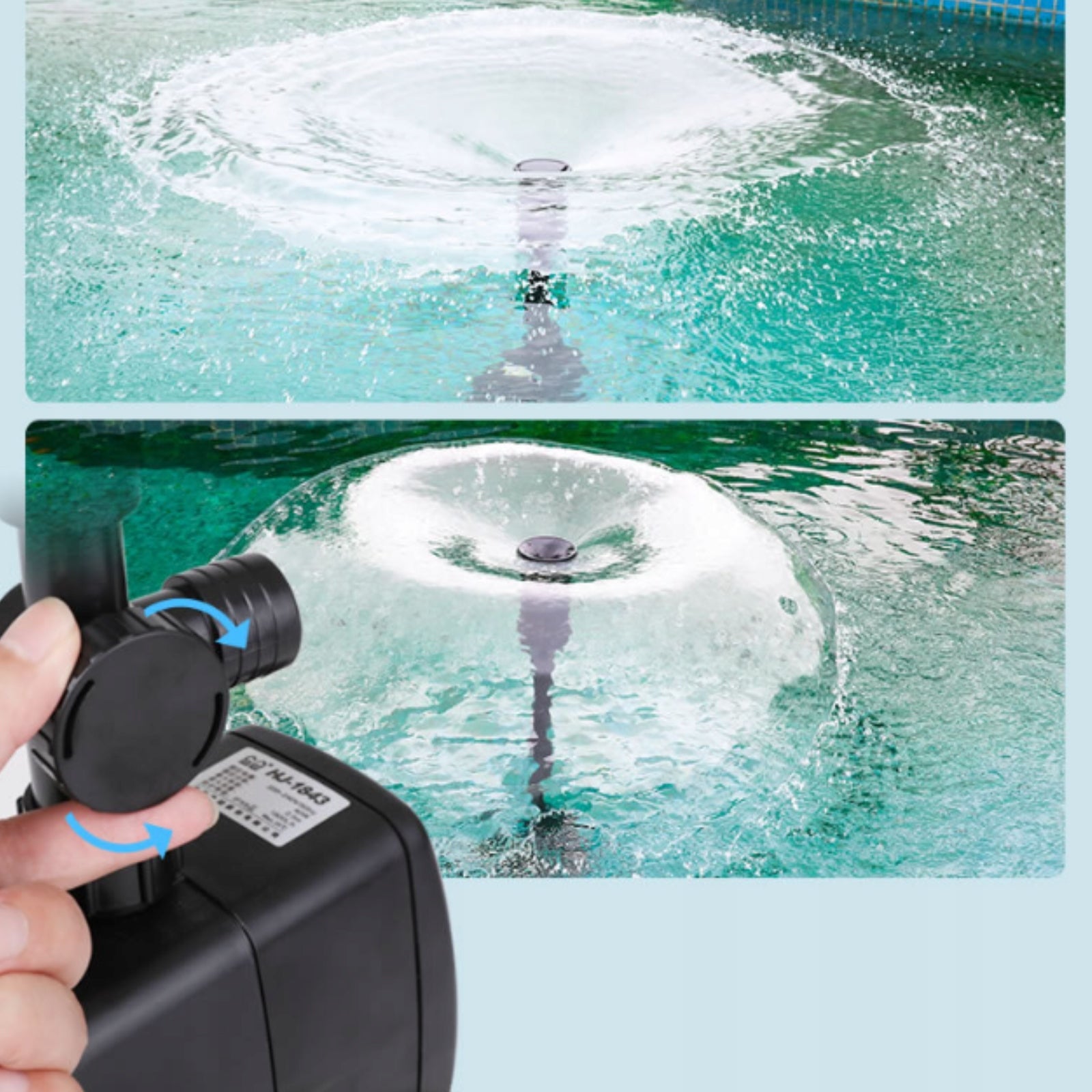 Circulation water pump FOUNTAIN with replaceable tips REGULATION 1000L/h 22W Packaging status original