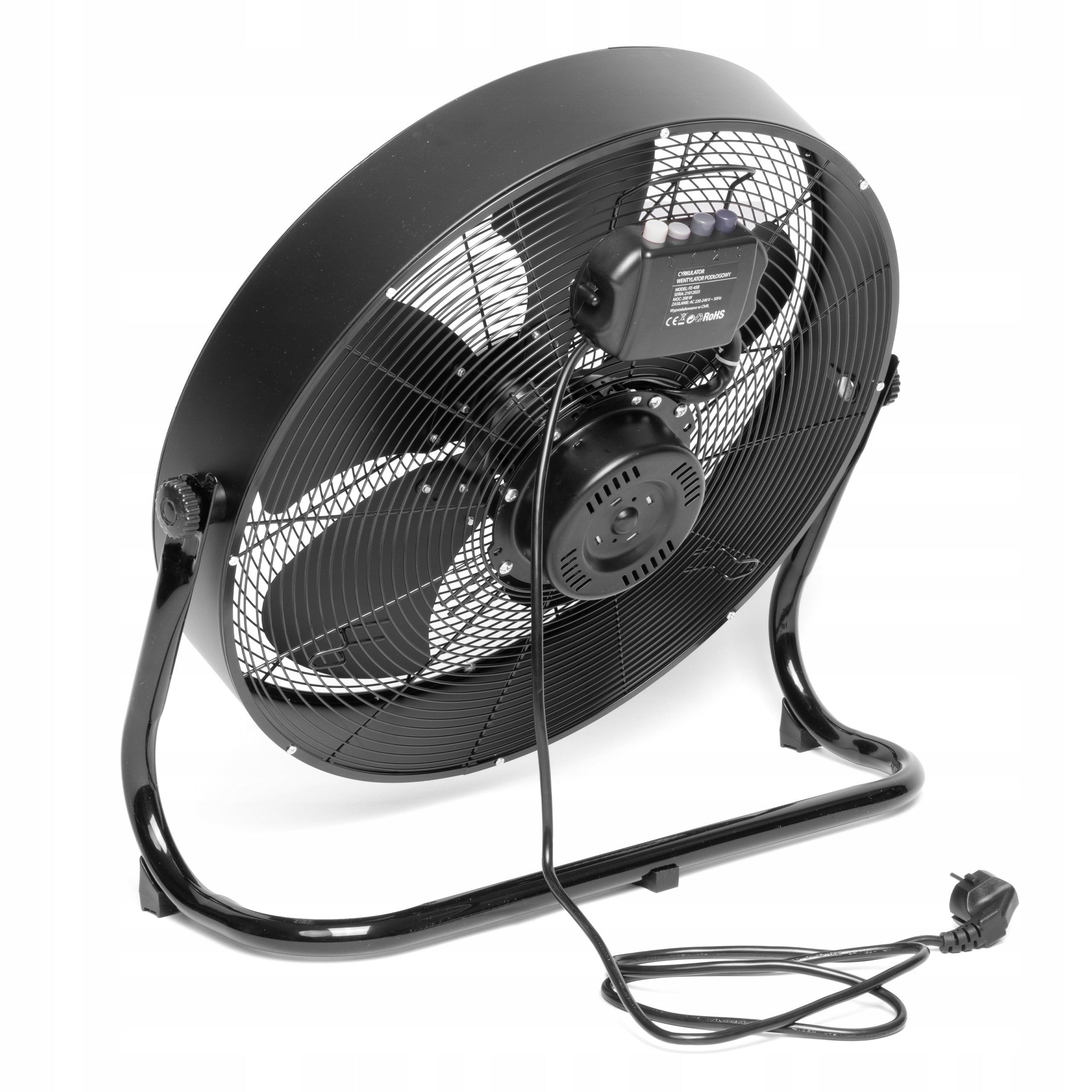 Circulator Floor Fan Adjustable Strong Windmill 45 cm XTECH Dominant color black
