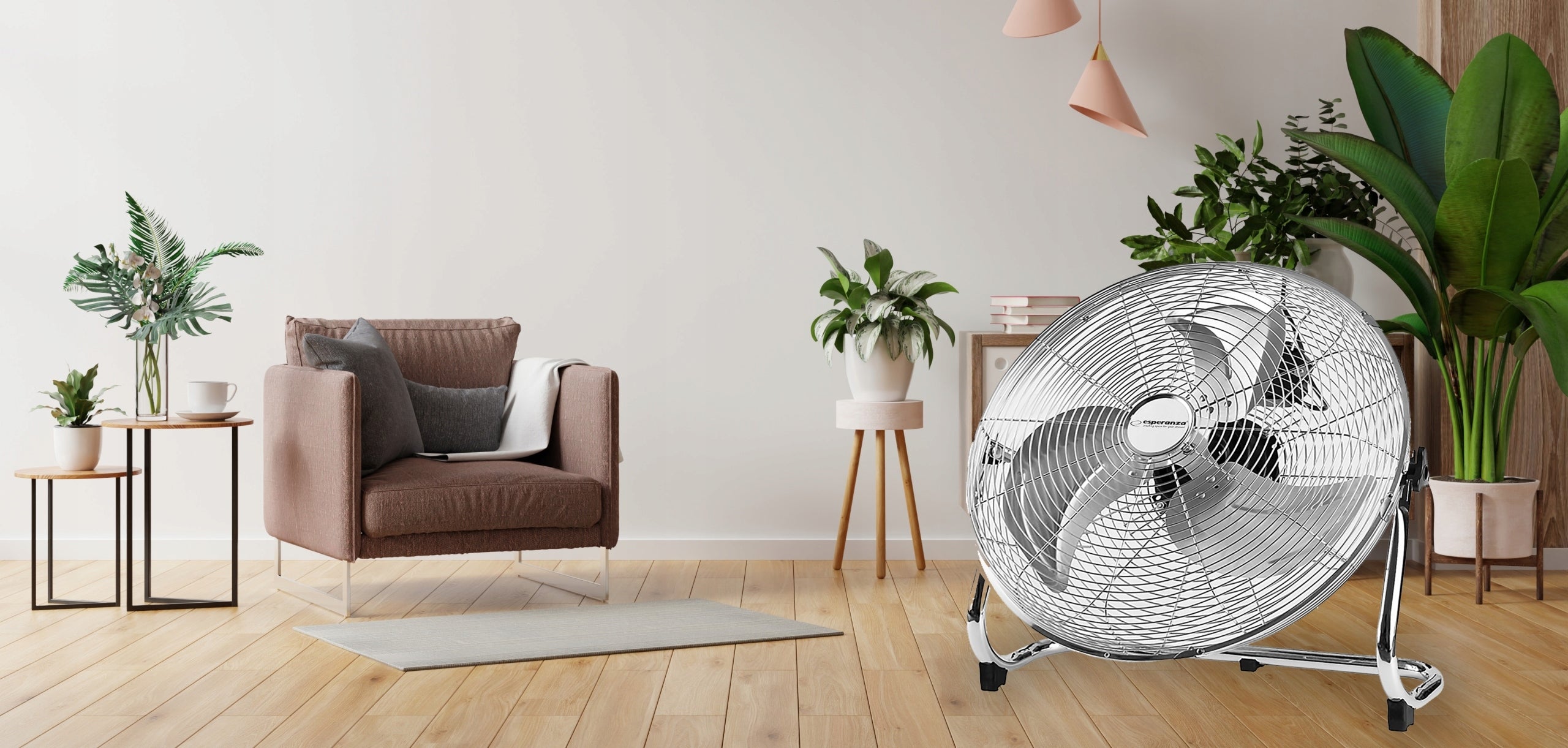 Circulator floor fan 110W 50cm chrome metal Esperanza EHF006 Fan type circulator