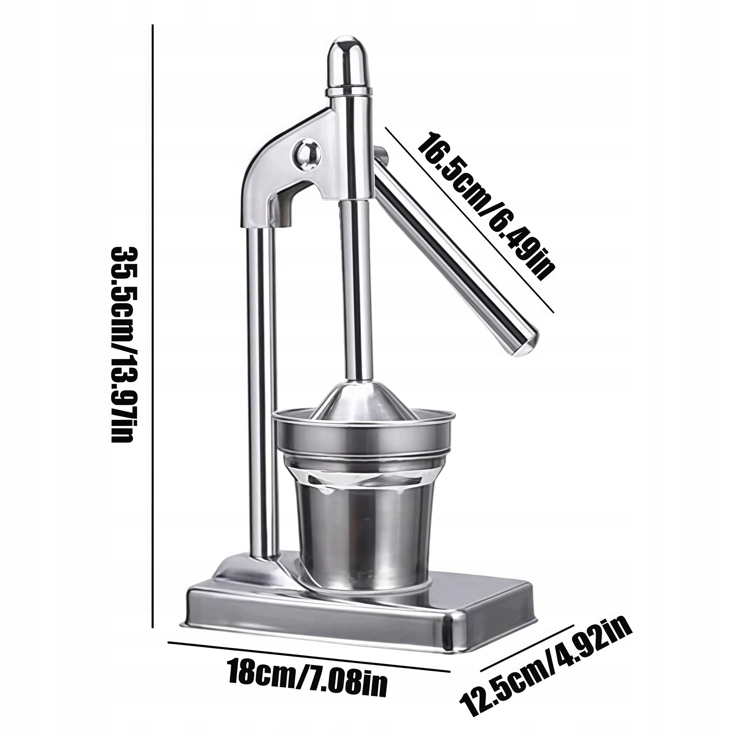 Citrus Juicer Handheld Stainless Steel Lever Mechanism