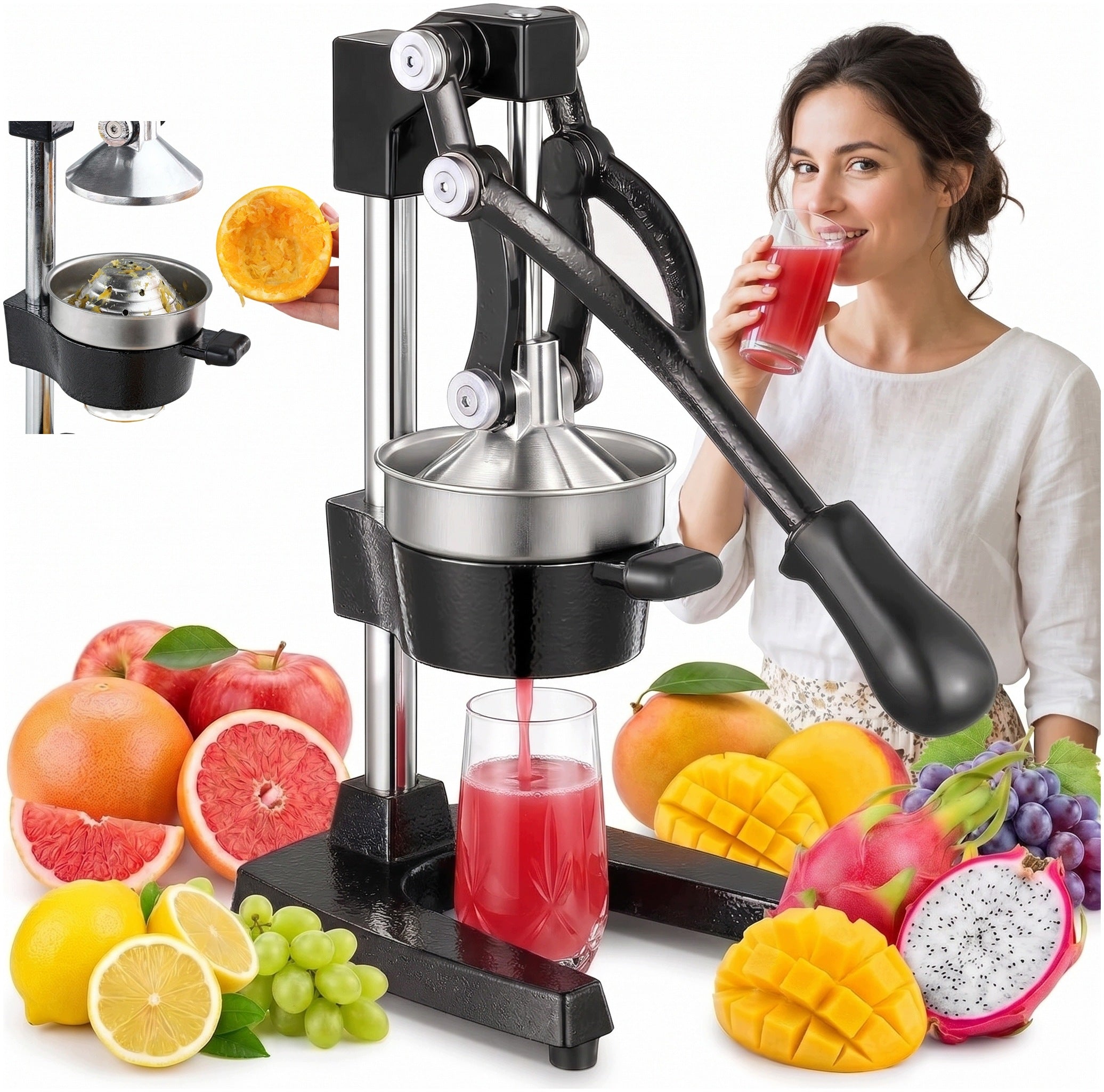 Citrus Juicer Manual Cast Iron Juice Fruit Press Solid