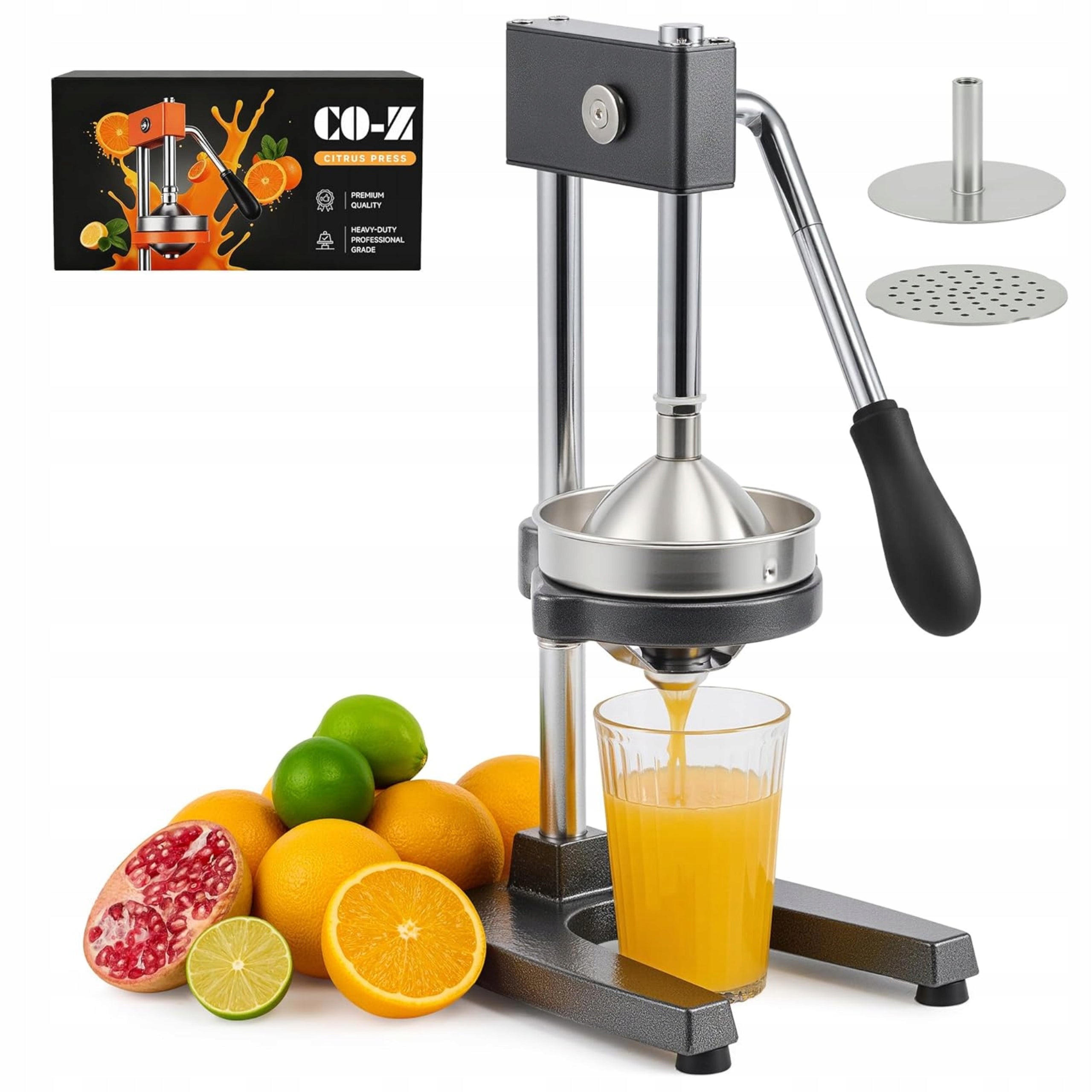 Citrus Juicer Manual Lever Gastronomic Cast Iron Steel 304