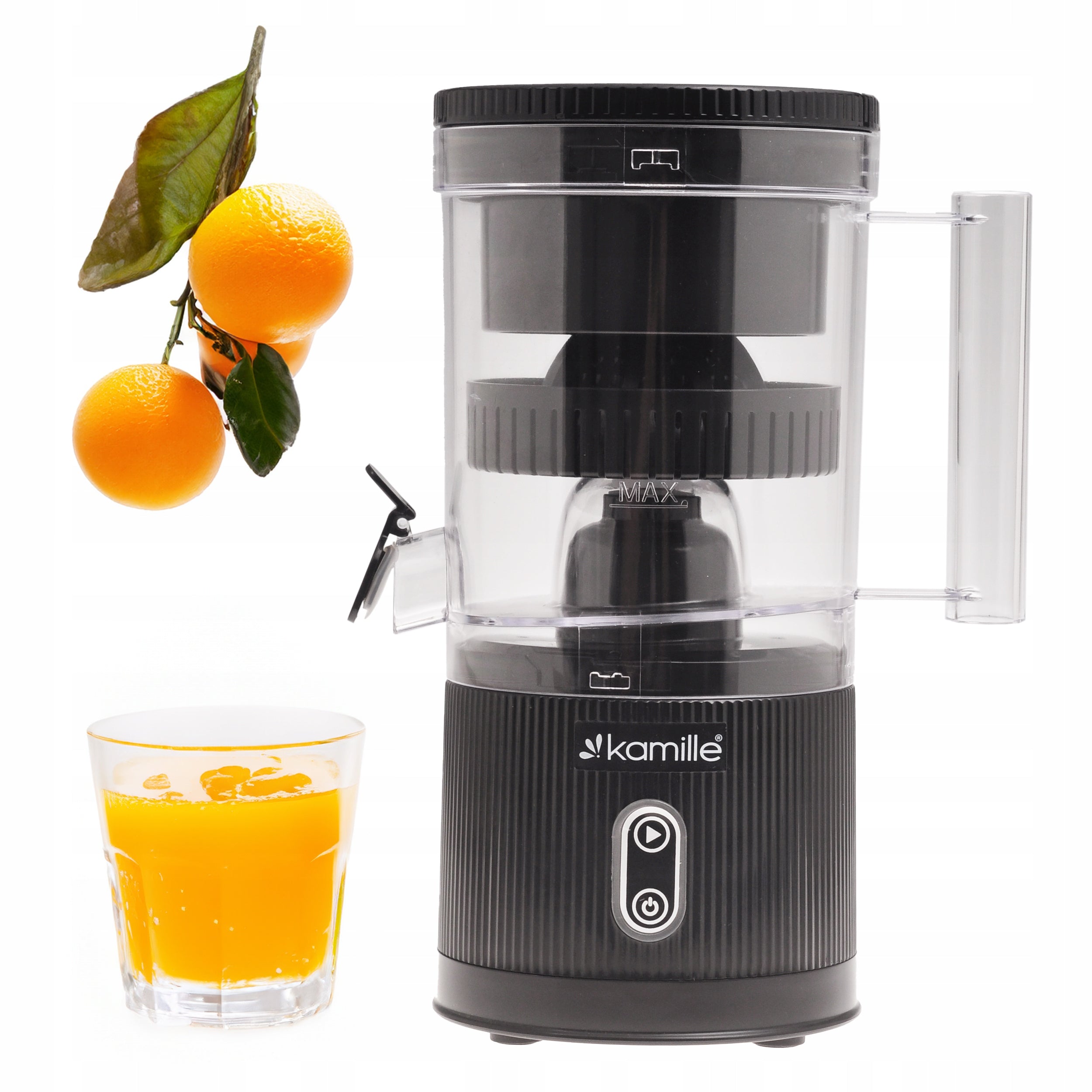 Citrus juicer Kamille 6735 black 80 W Power rating 80 W