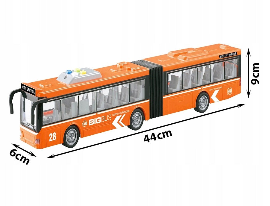 City BUS LARGE ARTICULATED AUTO DRIVE LIGHT SOUND opening DOOR Brand Stator