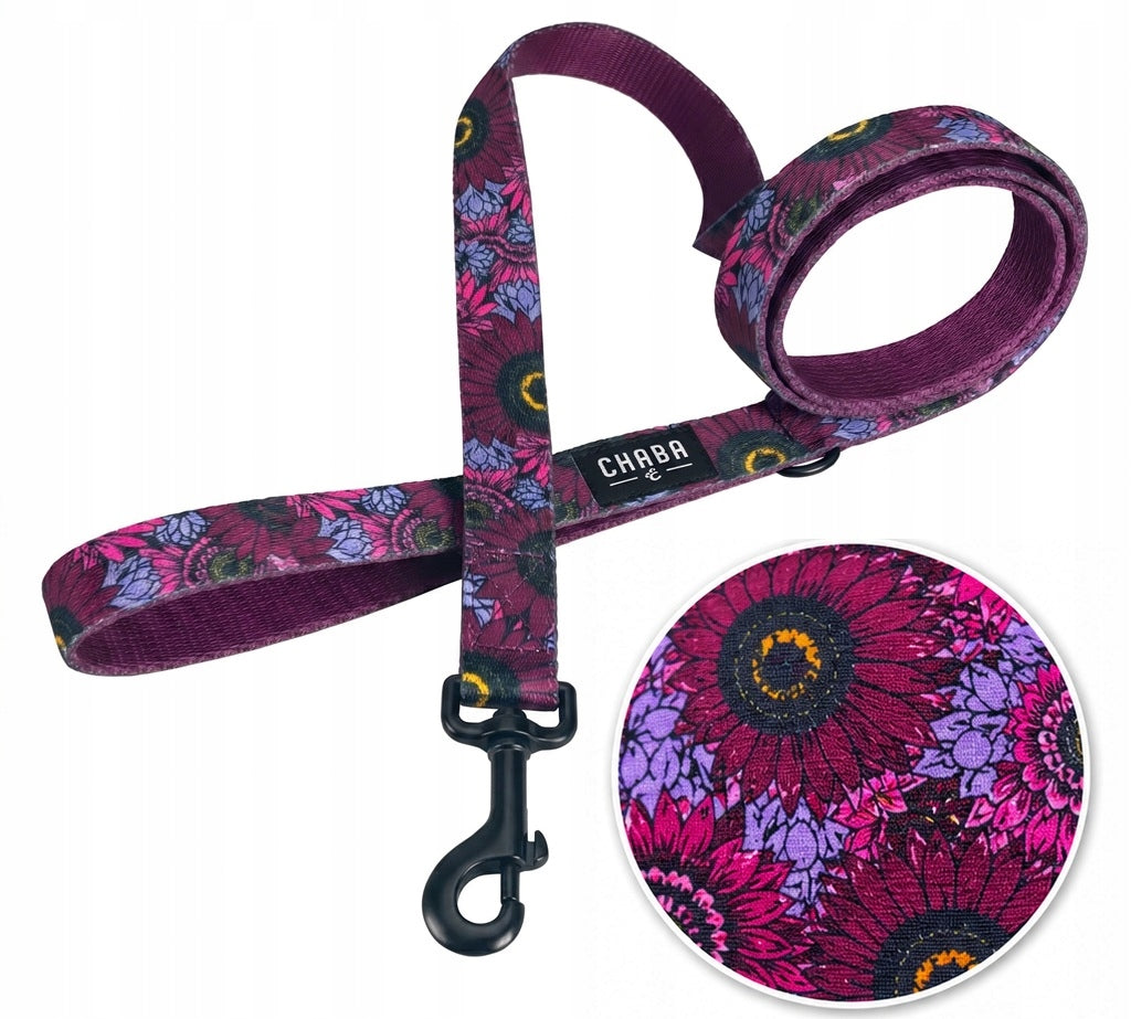 City Lanyard For Dog 130 cm CHABA | Floral Lakota Pattern |