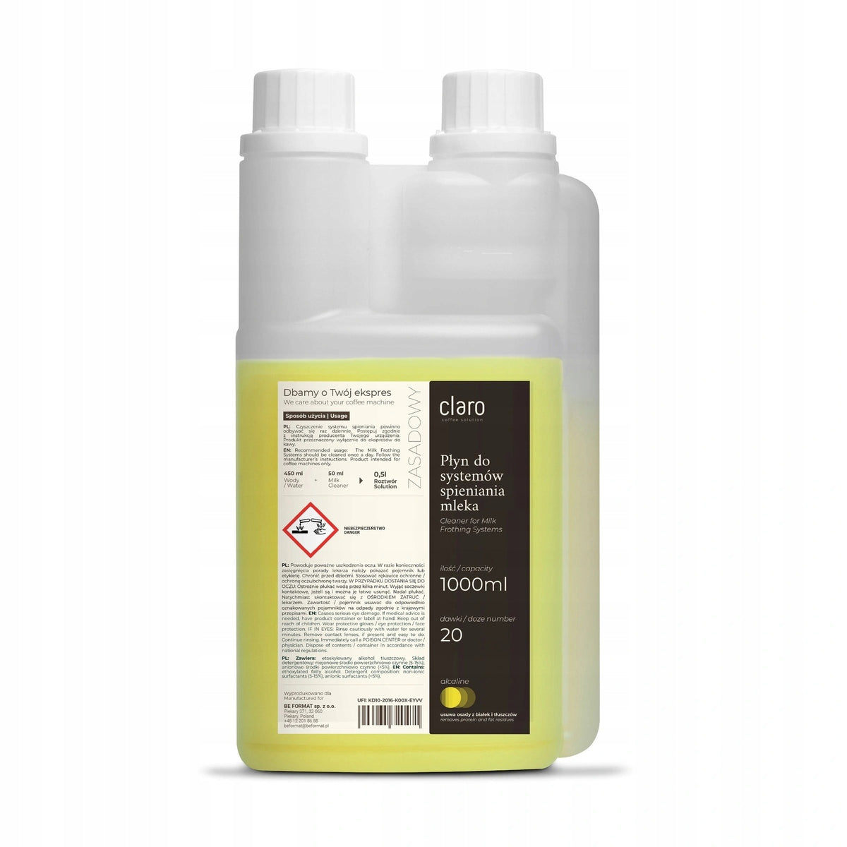 Claro Liquid for cleaning milk system, milk circuit, frother 5x1L Packaging status original