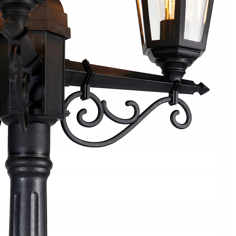 Classic outdoor lantern black 3-light source IP44 - New Haven Packaging status original