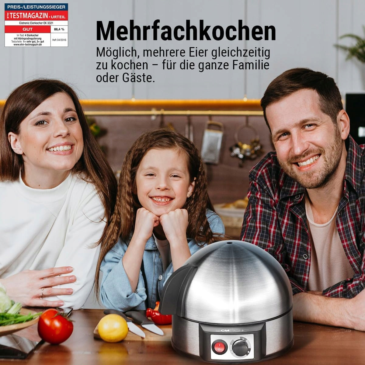 Clatronic egg cooker EK 3321 7 eggs stainless steel 400W Brand Clatronic