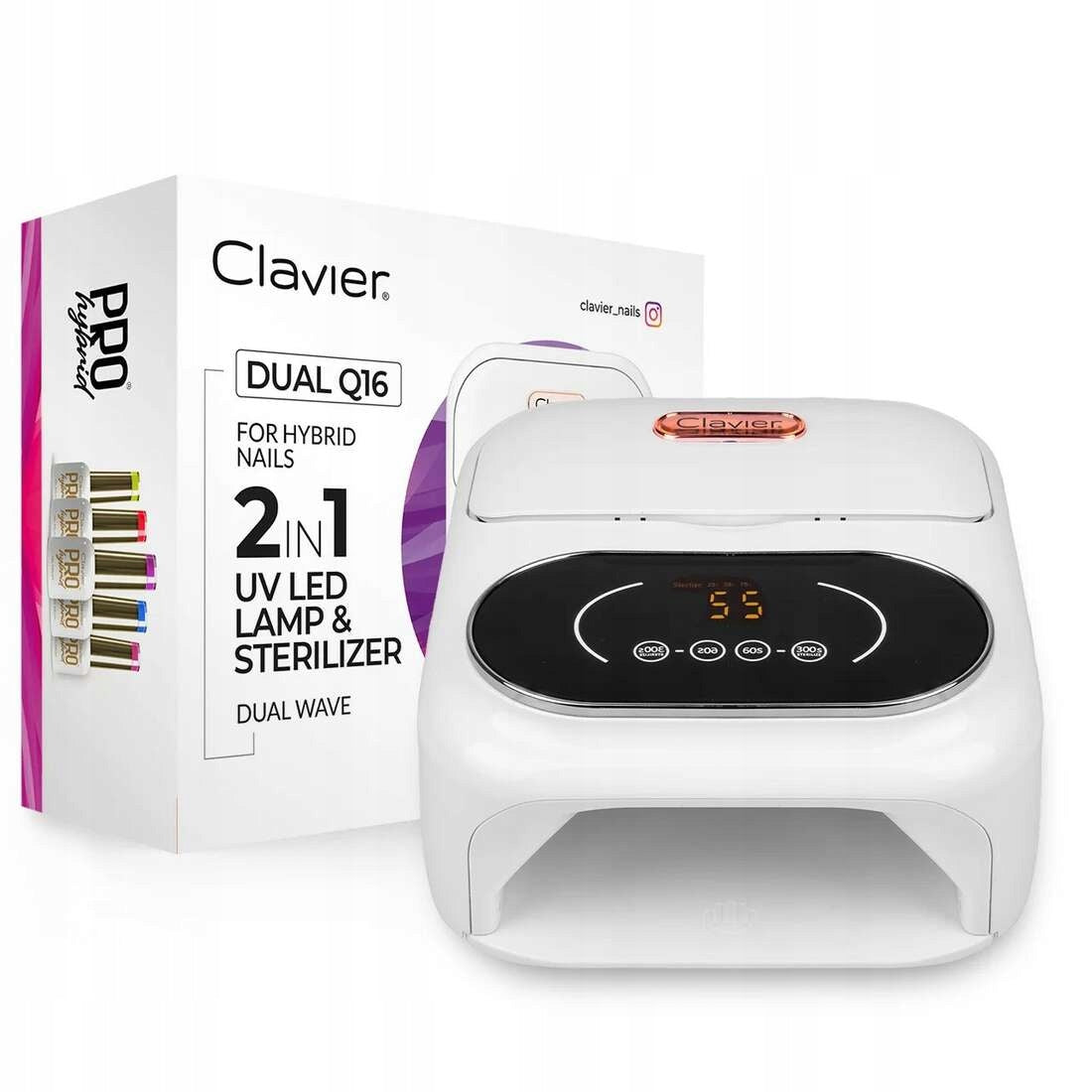 Clavier Dual Q16 UV/LED Manicure Lamp 148W 2in1 with Sterilizer WHITE