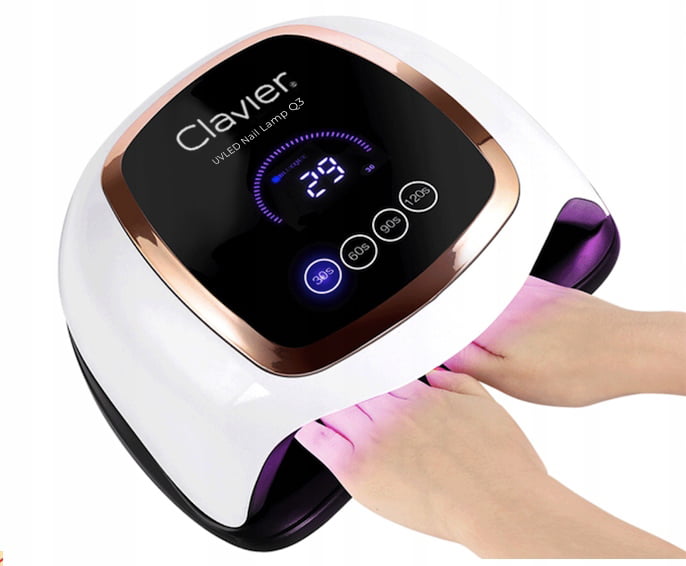 Clavier Q3 UV/LED manicure lamp 168W - WHITE/GOLD Brand Clavier