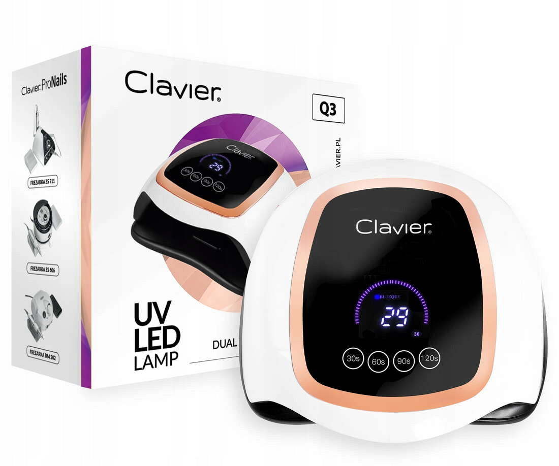Clavier Q3 UV/LED manicure lamp 168W - WHITE/GOLD