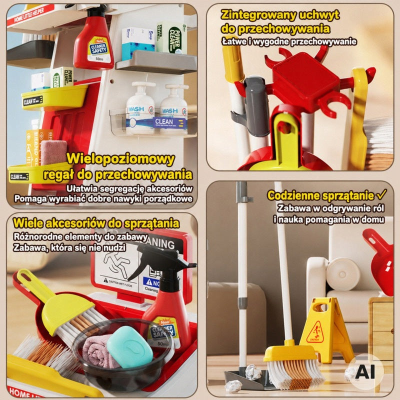 Cleaning Kit Trolley Vacuum Cleaner Mop Broom Large Akc 3+ WOOPIE Brand Woopie