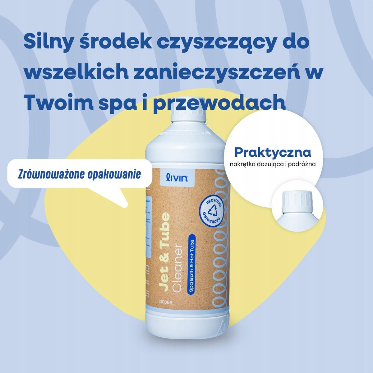 Cleaning agent for pipes and nozzles jacuzzi SPA LIVIN' 1L Packaging status original