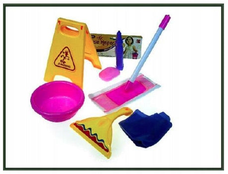 Cleaning kit with sign