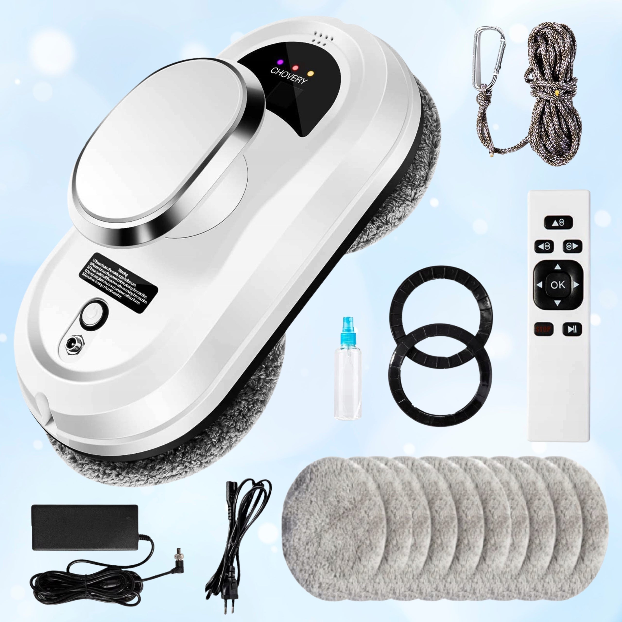 Cleaning robot Chovery CL1 white lithium-ion 80W 1L With AI Wireless operating time 30 min