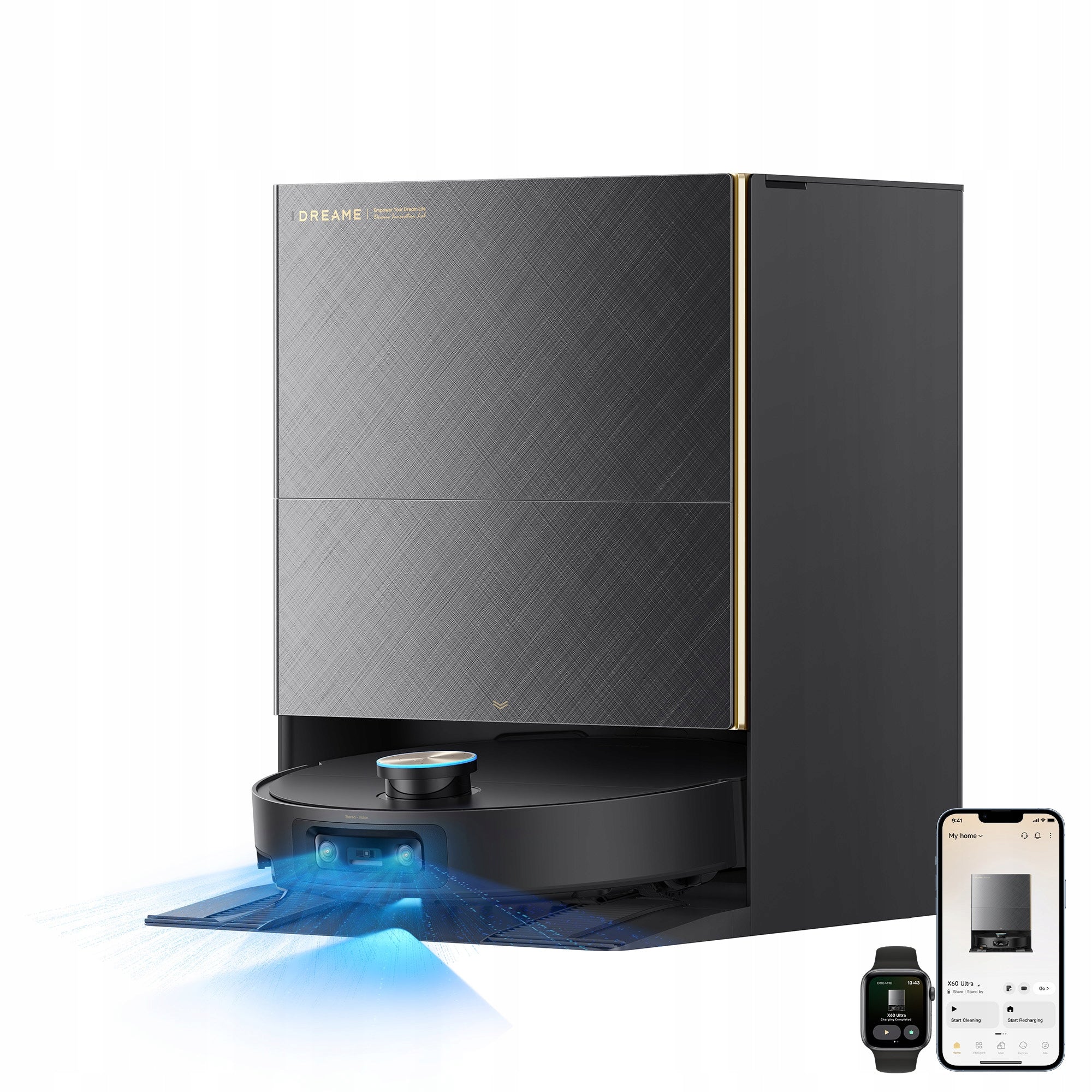 Cleaning robot DREAME X60 ULTRA Black 35 kPa Mop