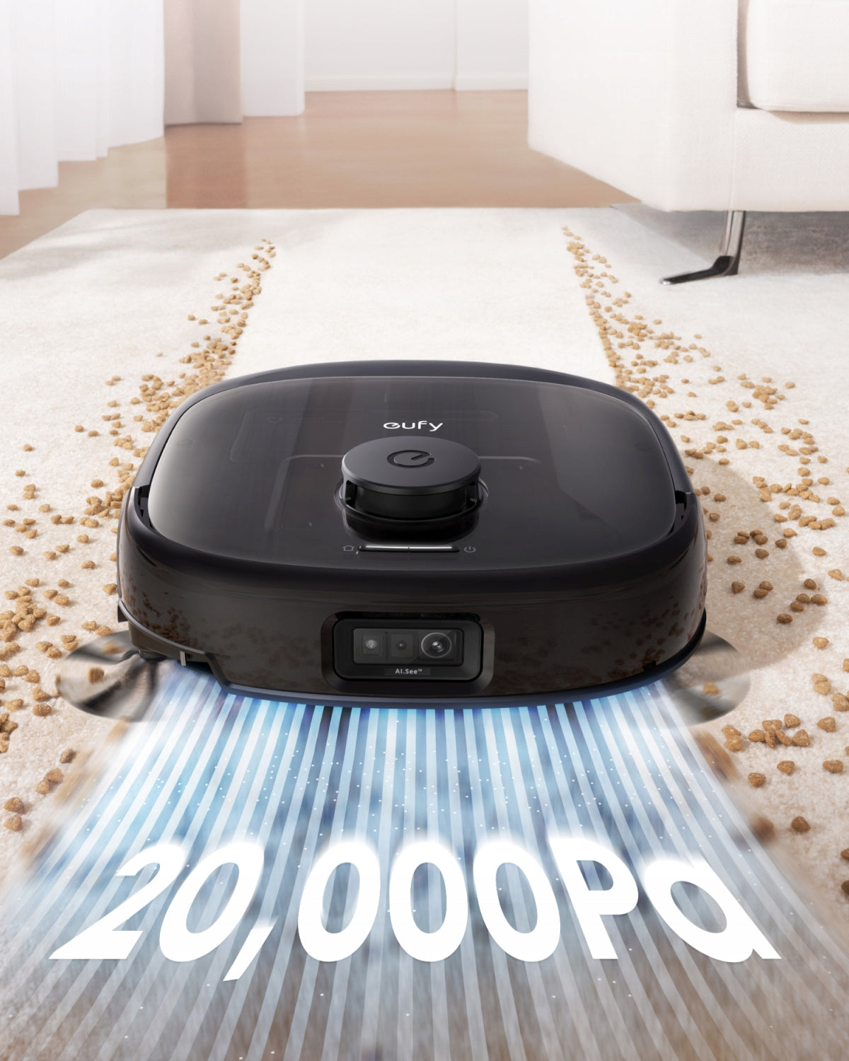 Cleaning robot Eufy E25 Omni 20000Pa HydroJet black Dust container volume 3 l