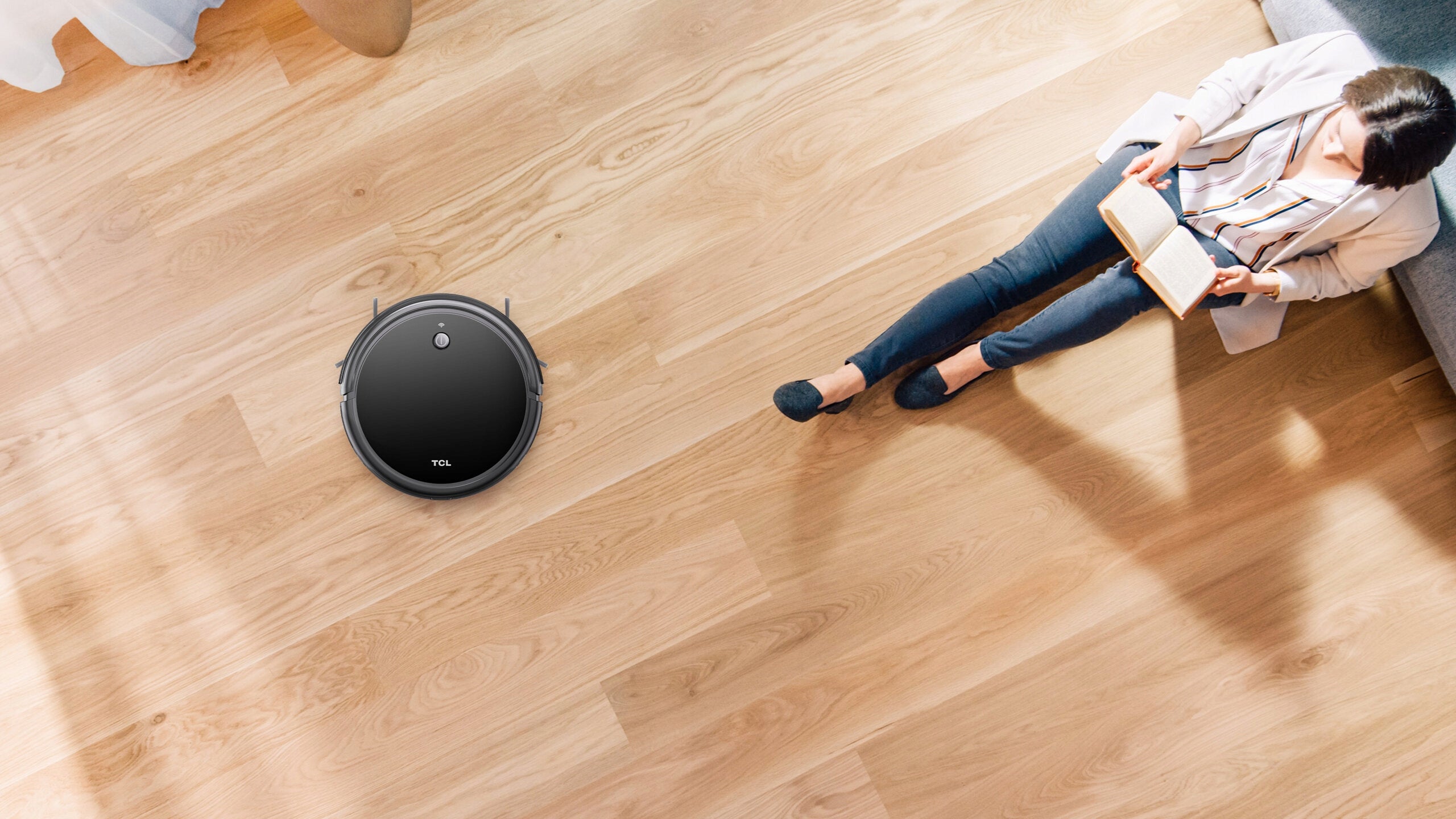 Cleaning robot TCL Sweeva 2000 Black Communications display