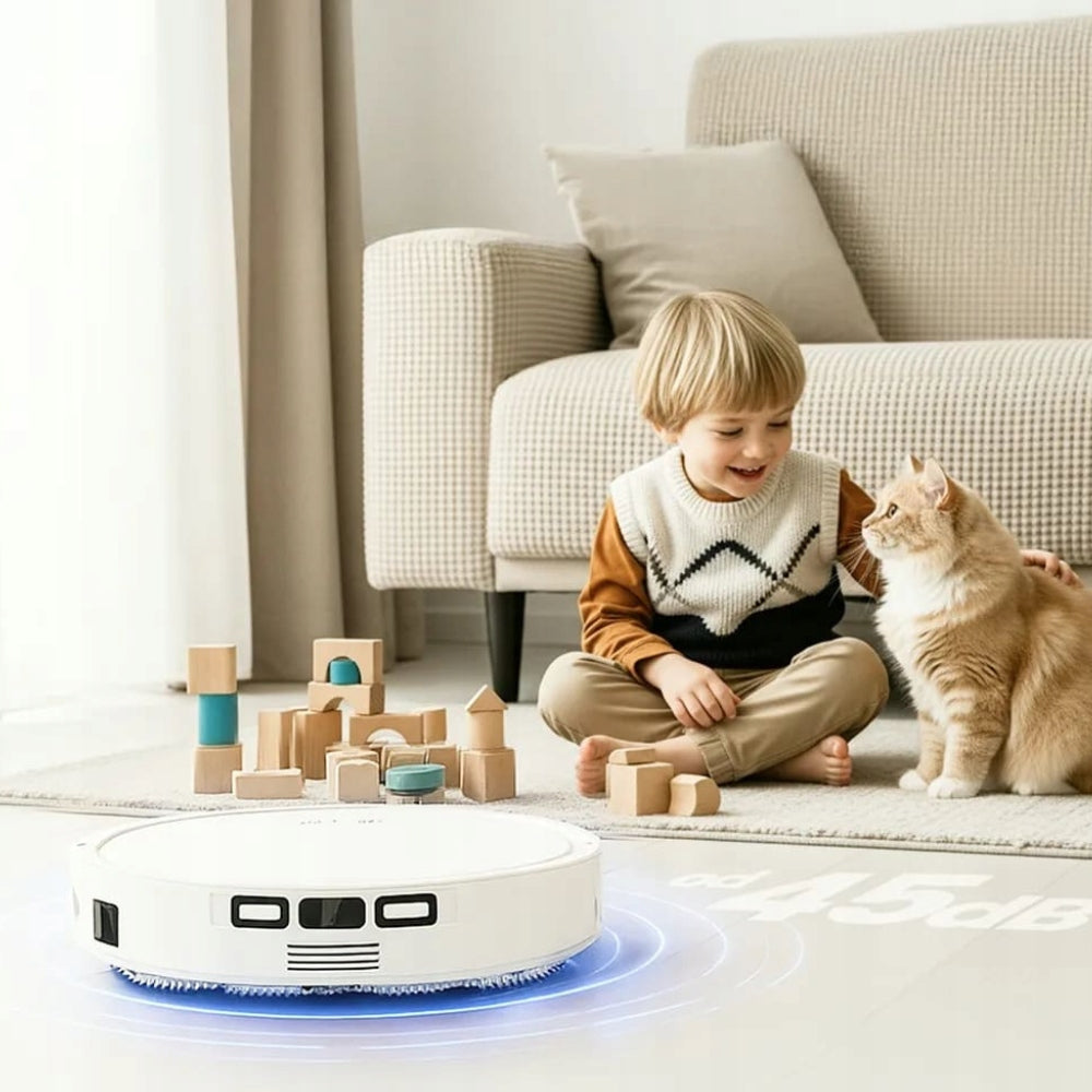 Cleaning robot mopping RoboJet Vision Lite + automatic station Dominant color white