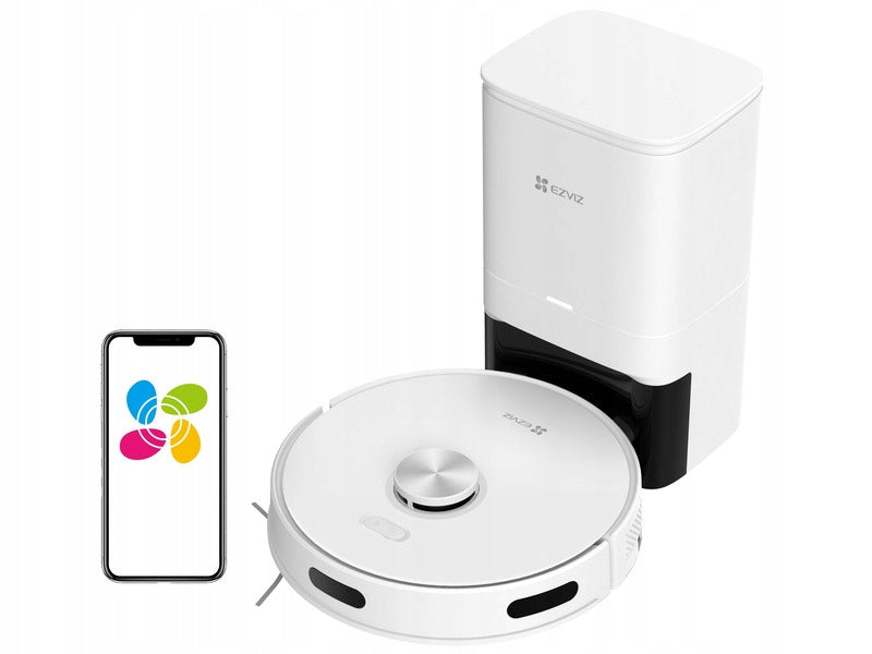 Cleaning robot with station Ezviz RE5 Plus 45 W white Wireless operating time 240 min