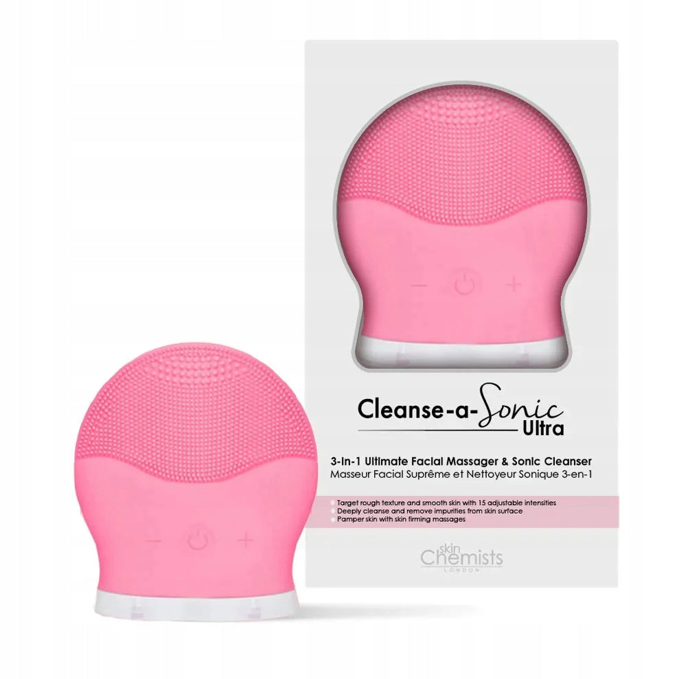 Cleanse - A-Sonic Ultra Sonic Face Massager 3in1 Pink