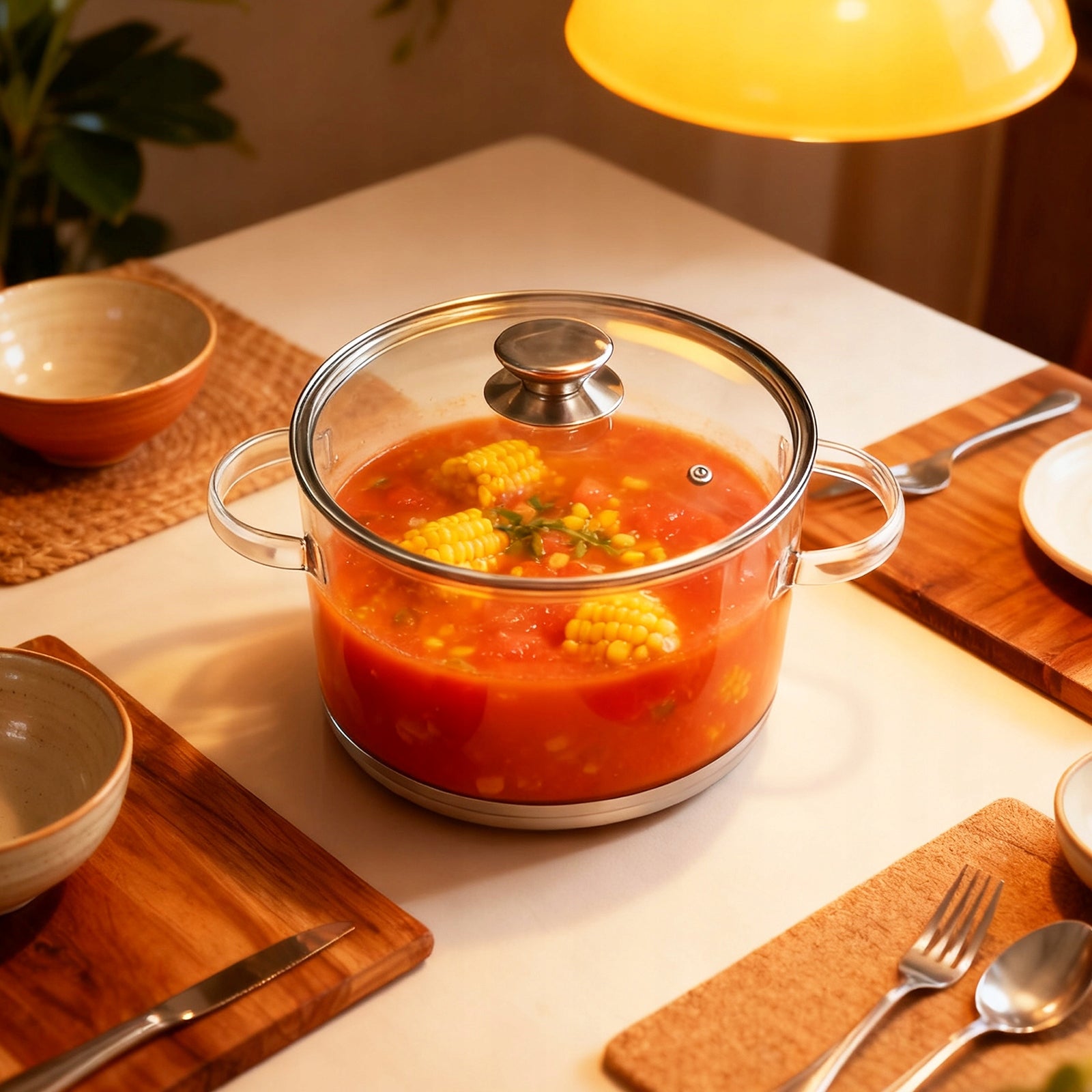 Clear Glass Simmer Pot Suitable for use with induction hobs 3.2L Manufacturer code 4896009074038