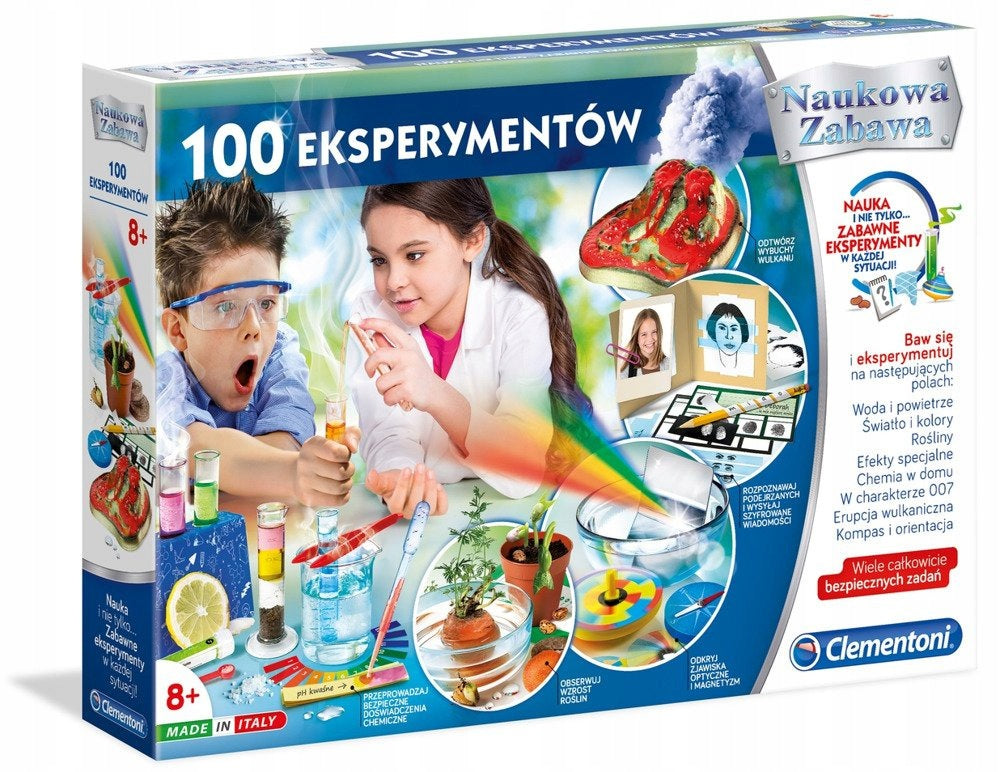 Clementoni 100 EXPERIMENTS Scientific Fun LEARNING Brand Clementoni