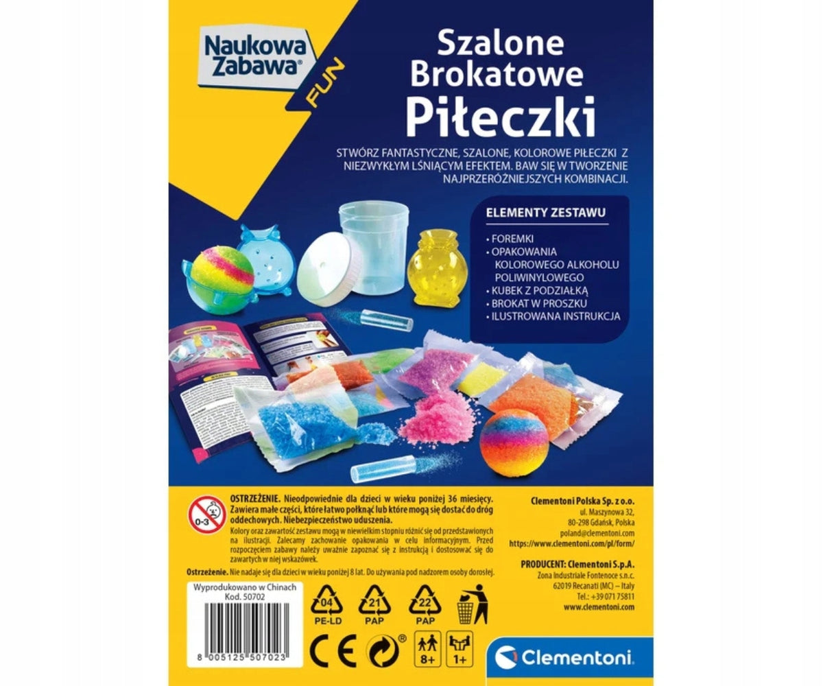 Clementoni 50702 Scientific Fun Lab Crazy Glitter Balls Kind chemistry kits
