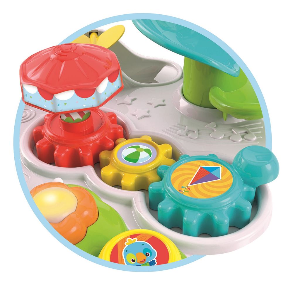 Clementoni Baby Veselý hrací stolek s kostkami a zvířátky Color multicolor