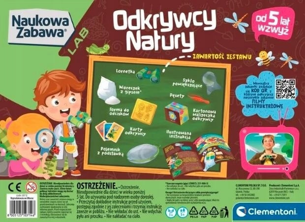 Clementoni Scientific Fun Explorers of Nature Set with Binoculars Accessories 50714 Brand Clementoni
